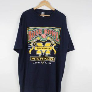 Vintage inspired NCAA Michigan Wolverines Rose Bowl January 1998 Graphic shirt